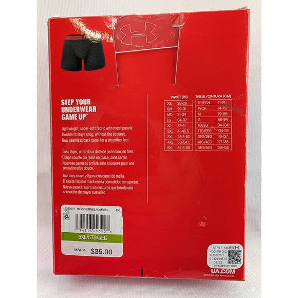 New Under Armour Men's UA Tech 6" Boxerjock - 2-Pack in Royal size 5XL - Picture 3 of 4